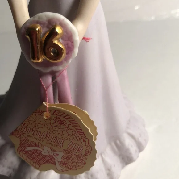 Girls Sweet sixteen celebration growing up figurine